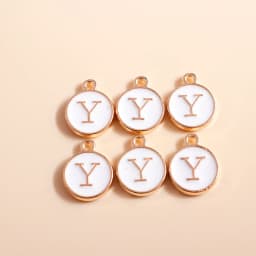 10pcs Cute Mini White Alphabet 26 Letters Charms Pendants for DIY Name Jewelry Necklace Bracelet Earrings Happy Birthday Gifts