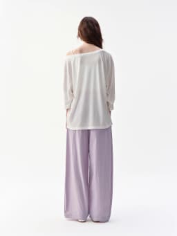 DUSHU 2026 Fall New Arrival Women‘s Polka Dot Barrel Leg Pants, High Waist Turned-Down Waistband Trousers for Casual Chic Style