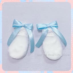 Italife Fluffy fur Ears with Bow for Itabag Decoration Women Kawaii Pink Blue 15cm Ear Hanger Buckles Ita bag Accessories H353