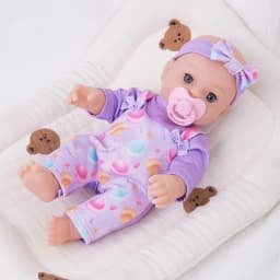 Simulation doll cute purple clothes with pacifier 30CM reborn doll simulation doll girl gift