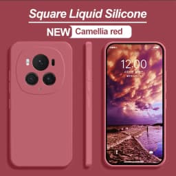 Luxury Square Liquid Silicone Phone Case Cover For Honor Magic6 Magic 6 Pro 6Pro Magic6Pro 5G Soft Candy Color Back Cover