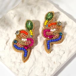AENSOA Bohemian Starfish Lobster Conch Seed Bead Drop Earrings for Women Handmade Ocean Animal Earrings Summer Beach Jewelry
