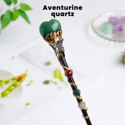 1PC Amethyst Rolling Stone Magic Scepter Natural Stones Fairy Lucky Tumble Stone Gem Scepter Decorative Fairy Magic Stick