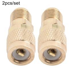 2Pcs Gold Brass Adapter Female 5/16" SAE Male 1/4" SAE Quick Coupling Tools For R410 R32 R22 Air Conditioning Adapter