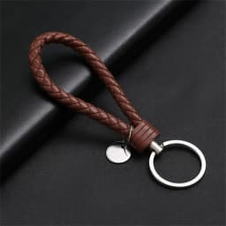 PU Leather Braided Woven Rope Wristlet Keychain Strap For Men Women Quality DIY Key Chains Bag Car Key Ring Jewelry Accessories