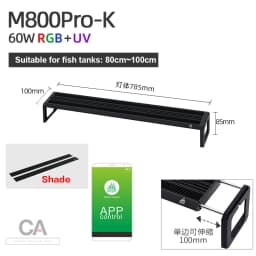 WEEK AQUA M Series Water Grass Lamp Straddle Headlight Panel Button Version APP Timing Dimming RGB-UV LED LAMP
