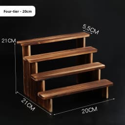 Pure Wood Display Stand Storage Rack Desktop Figurine Bubble Mat Doll Meat Green Plant Multi-layer Staircase Rack