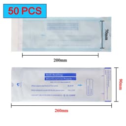 200/100/50PCS Self Sealing Sterilization Pouches Self-adhesive Clean Bags Tattoo Nail Art Grade Paper Dental Tattoo Accessories