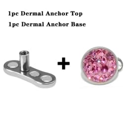Sterilized Disposable Biopsy Dermal Anchor Puncher for Skin Surgical Steel Holding Pliers Professional Body Piercing Tool Forcep