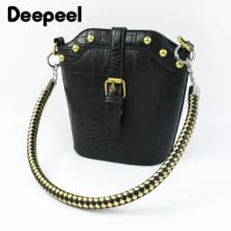 1Pc 30/40/50/60cm Colored Leather Woven Rope Bags Strap Handles Handbag DIY Handmade Replace Shoulder Straps Bag Accessories