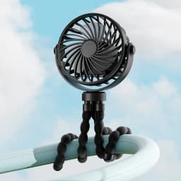 Portable Flexible Tripod Mini Fan 3-Speed Rechargeable Stroller Fan with 360° Rotation Hands-Free Personal Cooling Fan for Baby
