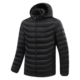 New Men Winter 15 Zone Intelligent Heating Hooded Cotton Jacket Versatile Dual Control Heating Electric Warm Coat(No Power Bank)