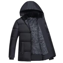 Thickened Fleece Warm Cotton Jacket Men's Winter Clothes Middle-Large Size Dad Style Outerwear Youth Trendy Travel Coat