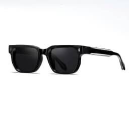 SHAUNA Retro Rivet Rectangle Sunglasses UV400 Sun Glasses