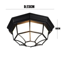 Rustic Frosted Glass Shade Outdoor Ceiling Lights Yard Balcony Garden Flush Ceiling Lamp Europe Style Exterior IP65