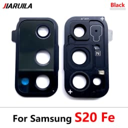New For Samsung S20 Ultra S20 Fe S20 Plus S20 Repair Replace Back Camera Glass Lens Cover with Frame Holder Replacement Part