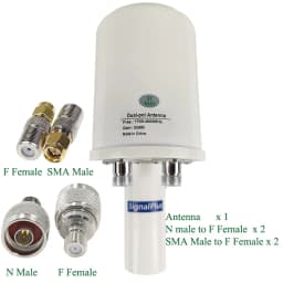 Latest 5G MIMO Antenna Feed 1700-4000MHz 4G 5G LTE External Outdoor Antenna F Female TS9 Cable Adapter 2X32dBi HuaWei ZTE