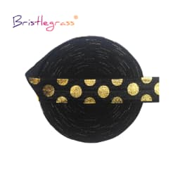 BRISTLEGRASS 2 5 10 Yard 5/8" 15mm Evil Eye Hamsa Hand Foil Print Fold Over Elastics FOE Spandex Bands Tape Hair Tie Sewing Trim
