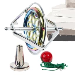 Metal Turn Over Top Set Metal Hallow Design Turn Over Balance Toy Gold Desktop Gyro Toy Decorative Attractive Science Gear