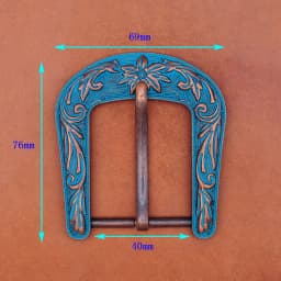 HUGE BIG VINTAGE COPPER FLOWR RODEO RANGER COWBOY TEXAS WESTERN PIN BELT BUCKLE