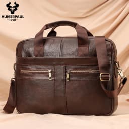 Men Briefcase Bag High Quality Business Genuine Leather Shoulder Messenger Bags Male Office Handbag 14 inch Laptop Bag Travel