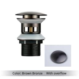 Bathroom Sink Drain Wash Basin Drainer Waste Pipe Sink Plug Pop-Up Button Luxury Brush Gold Brass Material Matt Black Rose