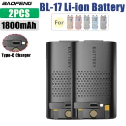 Original Baofeng UV-17 Pro GPS Li-ion Battery 3800mAh Battery Type-C Charging For UV-17 Max UV-17L UV17 Pro V1 V2 Walkie Talkie