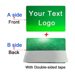 86x54x0.4mm Personalize Your Logo Text Aluminium Plate Custom Badge Adhesive Tape ID Door Wall Mailbox Business Card Name Tag