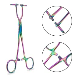 1pc Stainless Steel Body Piercing Clamp Tool For Ear Lip Navel Nose Tongue Septum Sponge Forceps Pliers Piercing Supplies