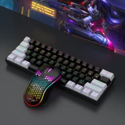 60% Wired Gaming Mechanical Keyboard RGB Backlit Ultra Compact Mini Layout for PC/Mac Gamers And Typists Easy Travel Design