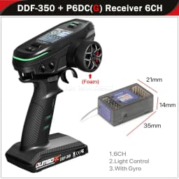DUMBORC DDF-350 10CH RC Remote Controller 2.4G Digital Radio Transmitter Gyro Receiver for Drift Car Tank Boat Robot Toy Wltoy