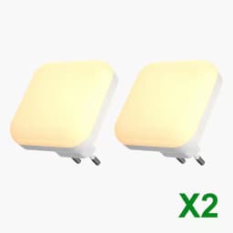 1/2pcs LED Night Lights Plug-in Wall-Mounted with Auto On/Off Dusk to Dawn Sensor, 0.5W Low Voltage (220-240V) Warm White Light,