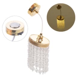 1:12 Scale Dollhouse Mini Table Lamp Modern Furniture Model Miniature Bedside Reading Lamp Toys Doll House Room Light Decor
