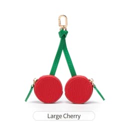 Cherry Pattern Coin Purse Keychain Fruit Charm Exquisite Small Accessories Money Pouch Fit For Airtag & Coin, Gift For Girl Wome