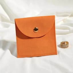 100pcs Soft Microfiber Jewellery Pouches Half Circle Snap Flap Custom Logo Suede Button Bag For Earring Ring Jewelry Packaging