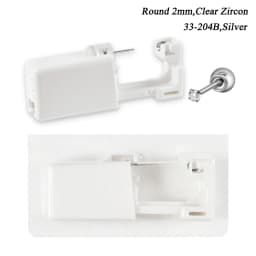 1PC 24K Gold Plated Earring Disposable Ear Piercing Unit Nickel Free Ear Studs with Ball Clasp Safety NO PAIN Piercer Machine