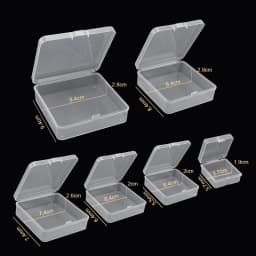 Transparent Plastic Storage Box Case 6Sizes Square Container Packaging for Crafts Beads Earring Jewelry Boxes Tools Organizer