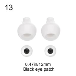 1Set Acrylic Half Round Doll Eyes 8~26mm Transparent Black Eye Patch Safety Eyeball Sticking Mud Clay Toys DIY Doll Accessories