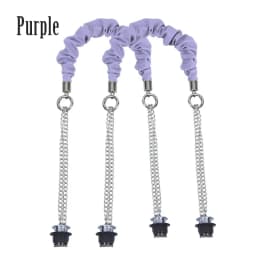 New 1 Pair Long OBag Leather Handles Strap Fold Pleat with Silvery Chain for OBag O Bag DIY Women Shoulder Handbags