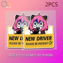 Anime Car Sticker New Driver For Bumper Decoration Cute Peep Spirit Sticker Auto Parts External Accessories Inkjet Vinyl Decals