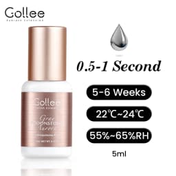 Gollee 0.5-1s Drying Glue for Eyelash Extensions 5ml Hypoallergenic Lashes Extension Glue Strong Glue False Eyelashes Supplies