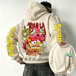 SpongeBob SquarePants and Patrick Star Cartoon Anime 2026 Spring and Autumn Men's and Women's Fashion Sports Hoodies