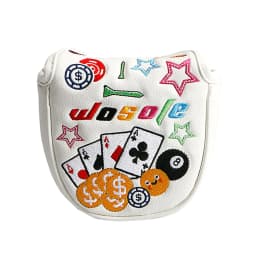 Golf Putter Cover Magnetic Closure PU Leather Golf Putter Headcover Golf Accessories Waterproof Golf Club Head Cover Protector