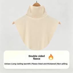 Women's Versatile Stripe Half High Neck Faux Collar Scarf Neck Protection Winter Cold Resistance Autumn Spring Fashion Accessory