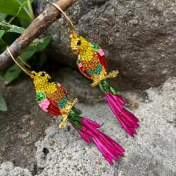 Creative New Colorful Parrot Dangle Earrings