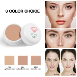 QIC Waterproof & Sweatproof Concealer Cream - Tattoo Coverage, Long-Lasting Foundation, Natural, Full Coverage, All Skin Types