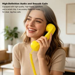 Retro Phone Handset Type-C/Bluetooth Connector Clear Sound Mobile Phone Telephone Handset for Mobile Phones