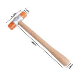 Double-Face Nylon Mallet Hammer with Wooden Handle Jewelry Forming Metal Punching Leather Craft Bench Smithing Tools