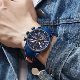 MINI FOCUS Electronic Quartz Mens Watches Auto Date Wristwatch Water Resistant Clock Gift for Men Relogio Masculino 0379G