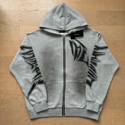 Mixed Emotion Zipper Hoodie Thin Pure Cotton Print Diamond Pattern Casual Streetwear Sweatshirt Red